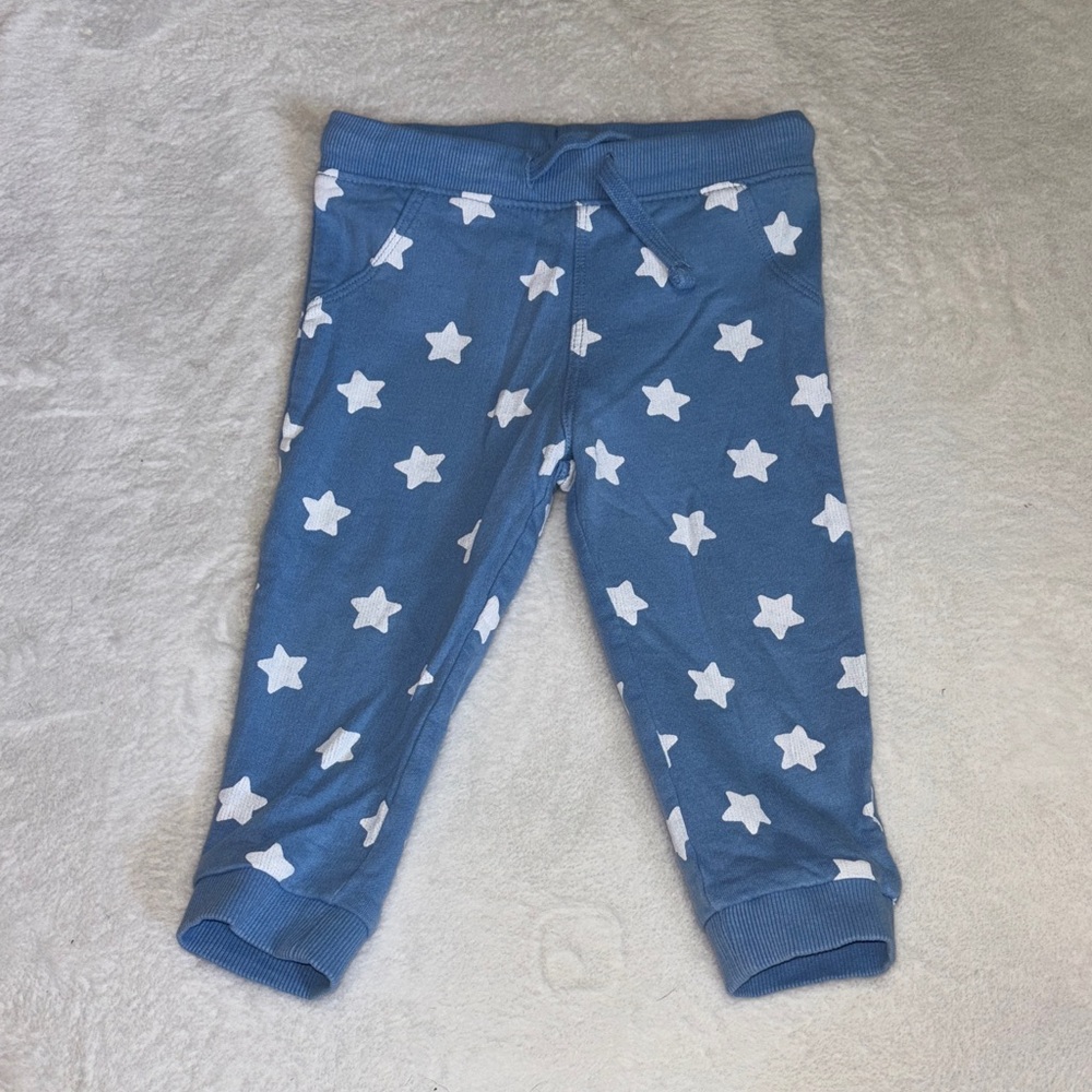 fox and bunny Blue Star Patterned Baby Pants